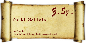 Zettl Szilvia névjegykártya
