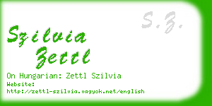 szilvia zettl business card